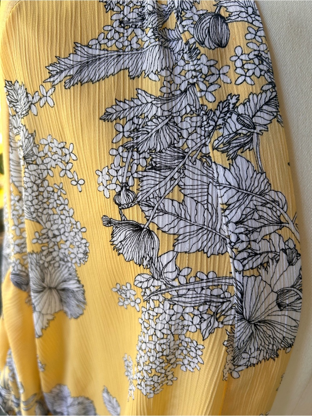 Liz Claiborne Yellow Floral Print Open Cardigan - Picture 2 of 4